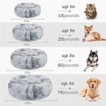 thumbnail image 2 of Exclusivo Mezcla Calming Donut Pet Bed for Medium Dogs 24", Anti-Anxiety Plush Cozy Warming Dog Bed, Gradient Grey, 2 of 7
