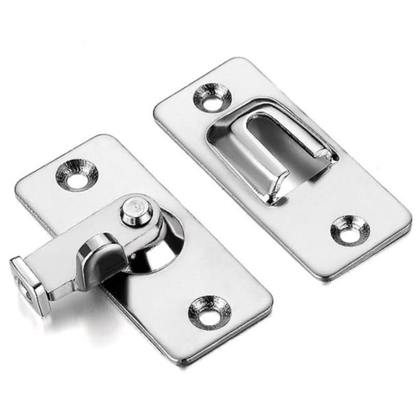 2X Adornos de Acero Inoxidable para Baño Suministros para Puertas Cerraduras Puerta Corredera Cerradura de ángulo
