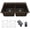Brown, variant on Karran Drop-in Quartz Composite 33 in. 1-Hole 50/50 Double Bowl Kitchen Sink Kit in Black