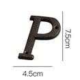 thumbnail image 3 of Garden and Home Decor Wrought Iron Decorations Creative DIY House Number Casts Iron Metal Letters, 3 of 3
