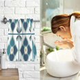 thumbnail image 7 of Yayeee 2 Pack Hand Towels for Bathroom 100% Cotton 16" x 28" Kitchen Towel, Blue Mosaic Pattern, 7 of 7