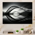 thumbnail image 2 of Designart "Grey Bridge Steel Euphony Charcoal I" Architecture Metal Wall Decor, 2 of 5
