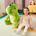 thumbnail image 3 of IKASA Giant Dinosaur Stuffed Animal Plush Toy,Large Jumbo Dinosaur 23" Green Huge Cute Soft Toys,Big Size Fluffy Plushy Fat Oversized Plushie,Gifts for Kids Girls Boys Girlfriend Children, 3 of 6