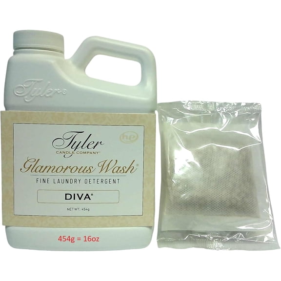 Tyler Candle Company - Glamorous Wash - Diva - 454g / 16oz - with sachet pouch