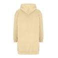 thumbnail image 4 of Stralyhd Women's Zip Up Hoodies Skin Friendly Long Tunic Sweatshirts Oversized Casual Long Sleeve 2026 Fall Hoodie Jacket Coat Beige XL, 4 of 7