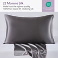 thumbnail image 5 of 22 Momme Silk Pillowcase - Gunmetal, 5 of 10