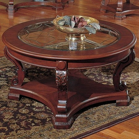 Steve Silver Furniture Canterbury Coffee Table in Multi-Step Rich Cherry