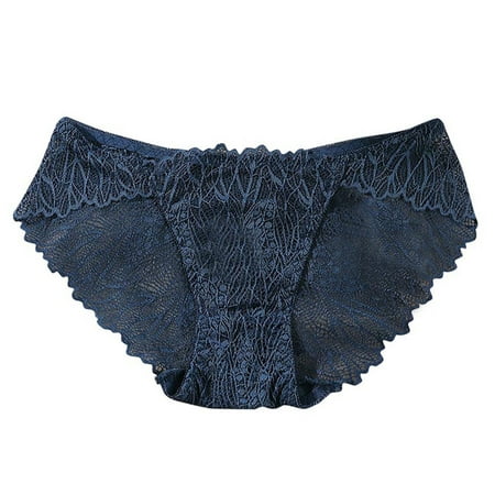 Clearance!Uooqdmx Womens Underwear Underwear for Women Underpant Lace Underwear Sensuality Ladies Underwear Panties Dark Blue One Size