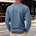 thumbnail image 4 of Mens Long Sleeve Polo Shirts Fashion Casual Raglan Button Polo Tee Collared Golf Shirt 2XL, 4 of 6