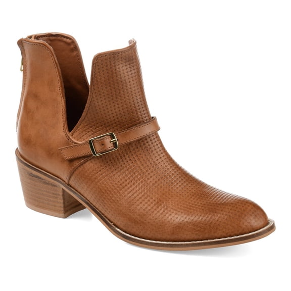 Journee Signature Shaw Women's Ankle Boots Cognac