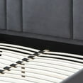 thumbnail image 4 of Queen Bed with Channel Tufted Headboard, Charcoal Gray, 4 of 5