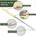 thumbnail image 2 of 5/8/12/24 Pack Marshmallow Roasting Sticks Set, Extendable 32in Long Metal Barbecue Skewers with Wooden Handle, for Marshmallow, Hot Dogs, Camping, 2 of 4