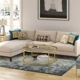 thumbnail image 4 of Evelyn&Zoe Sivil 36" Wide Round Coffee Table with Glass Top, Brass, 4 of 7