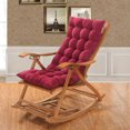 thumbnail image 3 of Study and Living Room Rattan Rocking Chair with Lounger Cushion - Red (Cushion Only) - 40*108cm, 3 of 3