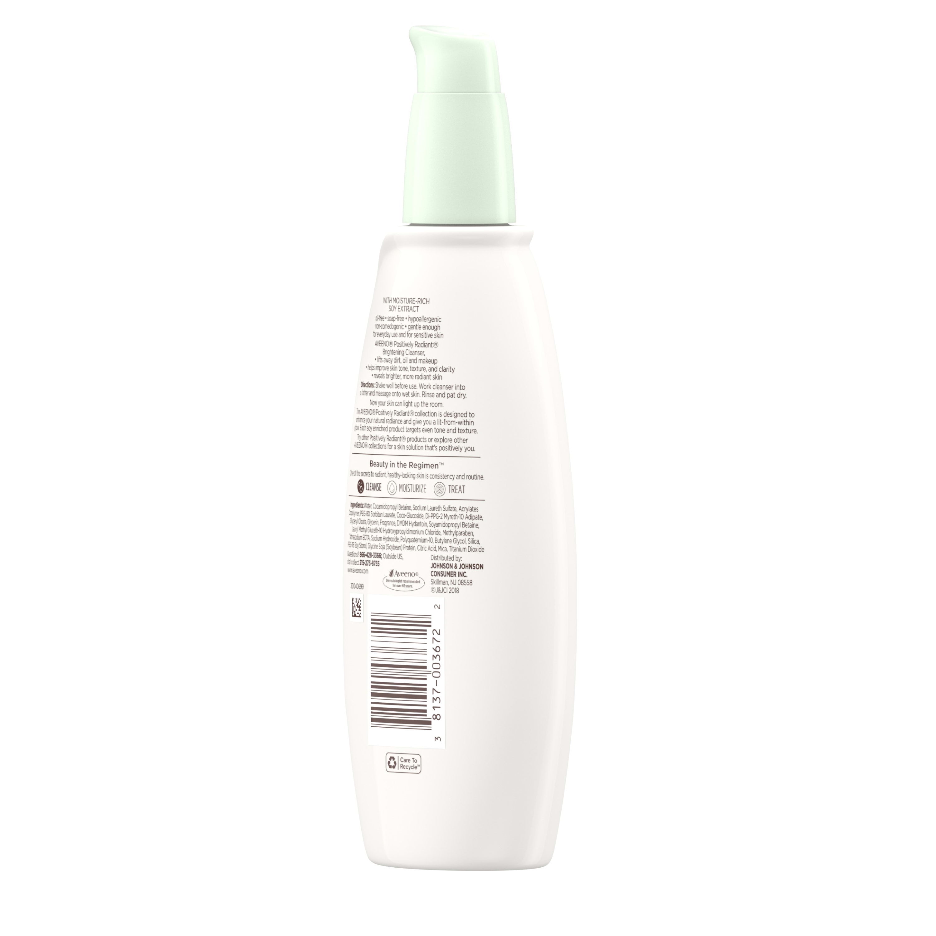 aveeno positively radiant brightening facial cleanser