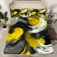 thumbnail image 2 of Erosebridal Ink Geometry Sheet Set King, Chic Minimalst Bedding Sets King Size, Oli Printing Decor 4-Piece, 2 of 7