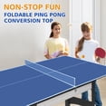 thumbnail image 5 of 6ft Mid-Size Ping Pong Conversion Top, Foldable & Portable Table Tennis Table Top for for Indoor/Outdoor,Blue, 5 of 7