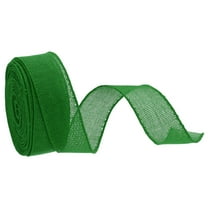 Uxcell Burlap Ribbon Fabric Wired EdgeGreen 1-1/2 Inch x 10 Yard for Gift Wrapping, Christmas Tree