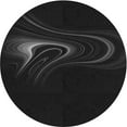 thumbnail image 1 of Ahgly Company Indoor Round Patterned Night Black Area Rugs, 6' Round, 1 of 6
