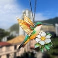 thumbnail image 5 of Hanging Acrylic Window Decor Pendant, Flower and Hummingbird Pendant - Colorful Window Decoration, Garden Sun Catchers Indoor Wall Art Home Decor Gift., 5 of 7