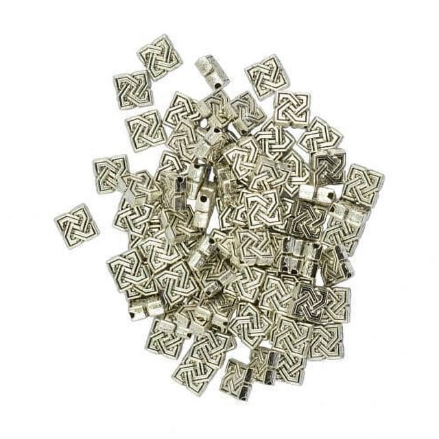 Luzkey 3x 100 Pieces Knot Pattern Loose Spacer Beads Charms for Earring Bracelet