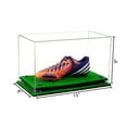 thumbnail image 2 of Clear Acrylic Large Shoe Display Case for Basketball Shoe Soccer Cleat Football Cleat with Purple Risers and Turf Base (V11), 2 of 2