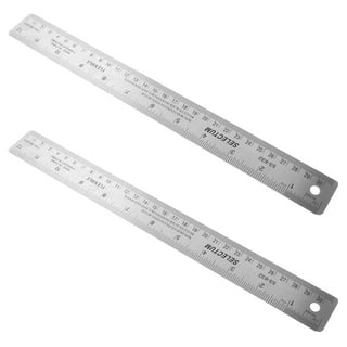 POWERTEC 71213 Anodized Aluminum Straight Edge Ruler  Metal Straightedge  Machined Flat to Within 0.001” Over Full 18 inch 