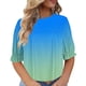 thumbnail image 1 of Blusas para las Mujeres Casual Tamaño Grande Cuello Redondo Impresión Corta Camiseta Superior, Verano Casual Blusa para las Mujeres, 1 of 4