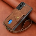 thumbnail image 2 of Nalacover for Samsung S21 Plus, Slim Case Wallet with Credit Card Holder, Back Flip Premium Leather Magnetic Clasp Kickstand Wirst Hand Strap Shockproof Cover for Samsung Galaxy S21 Plus,Brown, 2 of 7