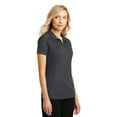 thumbnail image 4 of Port Authority Ladies Pinpoint Mesh Zip Polo-XS (Battleship Grey), 4 of 6