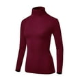thumbnail image 2 of Women Soft Long sleeve Lightweight Turtleneck Top, 2 of 5