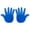 Blue, variant on 2PCS Enthusiastic Foam Hand Pair Double Sided Cheer Props for Baseball and Community Gatherings