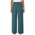 thumbnail image 4 of Certgust Under $25 Wide Leg Pants for Women Wide Leg Pants for Women Plus Size Flowy Drawstring Elastic Waist with Pockets Summer Beach, 4 of 8