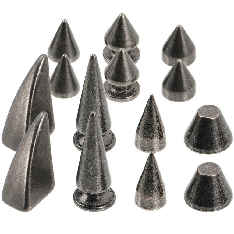 COHEALI 150 Pcs Punk Rivets Clothing Spike Tire Puncture Spikes Leather  Craft Spikes Road Spikes Bullet Cone Spikes Punk Bullet Spikes for Clothing
