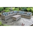 thumbnail image 2 of Ensemble de Meubles de Patio en Osier d'Extérieur 8 Pcs Gris, 2 of 2