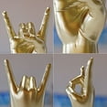 thumbnail image 5 of ‌Gold Resin Rock on Hand Gesture Statue for Music Lovers Home Office Decor Modern Rock Culture Symbolic Sculpture for Desk Bookshelf Mantel Display Gift Idea for Men Women Band Musician‌, 5 of 9
