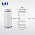 thumbnail image 2 of 5/16" x 5/32" Pneumatic Push to Connect Fittings Straight Union, White, 2 of 7