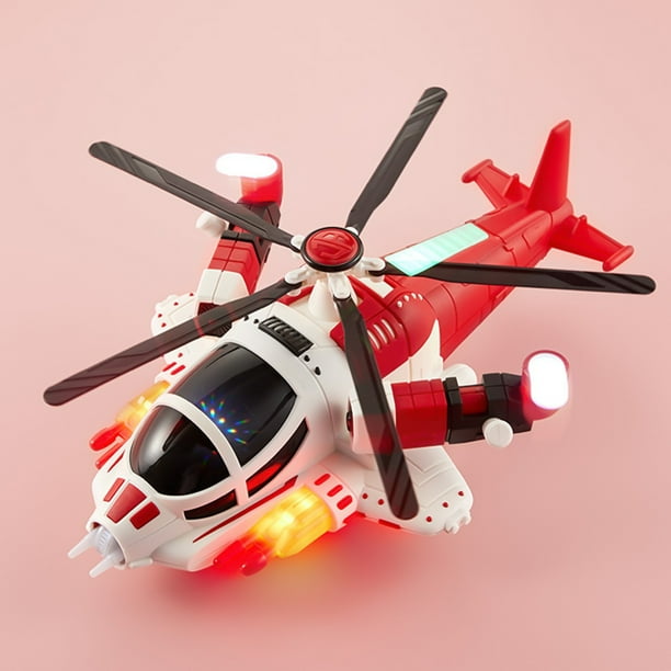 SuoKom Helicopters Children s Electric Armed Fighter Transforming Aircraft Toy Universal Wheel Helicopter 360 Degree Rotating Sound And Light Music