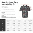 thumbnail image 4 of Men's Casual Button Down Short Sleeve Hawaiian Shirts,Mushrooms Gray Shirts Regular Fit Beach Bowling Shirts with Front Pocket,L, 4 of 7