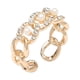 thumbnail image 1 of Mujeres Anillo Abierto Ajustable Cadena de Eslabones Anillos Día de San Valentín Presente, 1 of 4