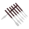 thumbnail image 5 of EXHUMKY Palette Knives Set Black 7Pcs 6.7X0.7X0.4In Stainless Steel Wood, 5 of 5