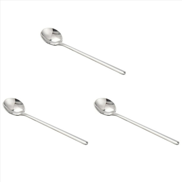 3 Pieza Cucharada de Café Cuchara de Café de Acero Inoxidable 304 con Manejar Juego de Cuchara de Té de Postre Accesorios de Cocina Plata S