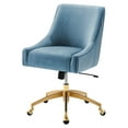 thumbnail image 1 of Side Dining Chair, Blue, Velvet, Modern Contemporary, Kitchen Room Cafe Bistro Restaurant Hospitality, 1 of 7