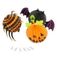 thumbnail image 3 of Linterna de araña de Halloween, calabaza tridimensional, murciélago, araña, varios patrones, decoración de Halloween para interiores y exteriores, 3 of 8