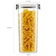 thumbnail image 1 of Tarro transparente para cereales, con doble sellado, apilable, para despensa, conservación de alimentos, tapa transparente, almacenamiento seguro de alimentos, artículo esencial para el hogar., 1 of 8