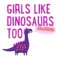 thumbnail image 2 of CafePress - Girls Like Dinosaurs Too RAWRRHH Throw Blanket - Soft Fleece Throw Blanket, 50"x60" for All Ages, 2 of 2