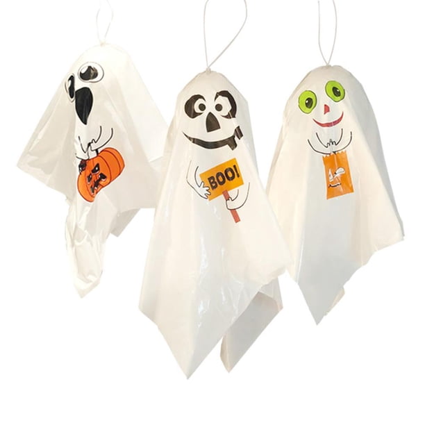 Colgantes De Halloween Colgantes De Fantasmas De Halloween Decoraciones De Fantasmas Colgantes Para Ventanas De Árboles 3Pcs Minnieouse HA037778-00