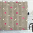 thumbnail image 1 of Ambesonne Ethnic Shower Curtain, Pattern of Hamsa Kabbalah, 69"Wx70"L, Dark Tan Champagne, 1 of 3