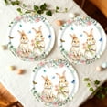 thumbnail image 5 of Easter Paper Plates Bunny Floral Disposable Plates 9 Inch & 7 Inch Rabbit Flower Dinner Plates for Spring Birthday Party Supplies, 20pcs, 5 of 6