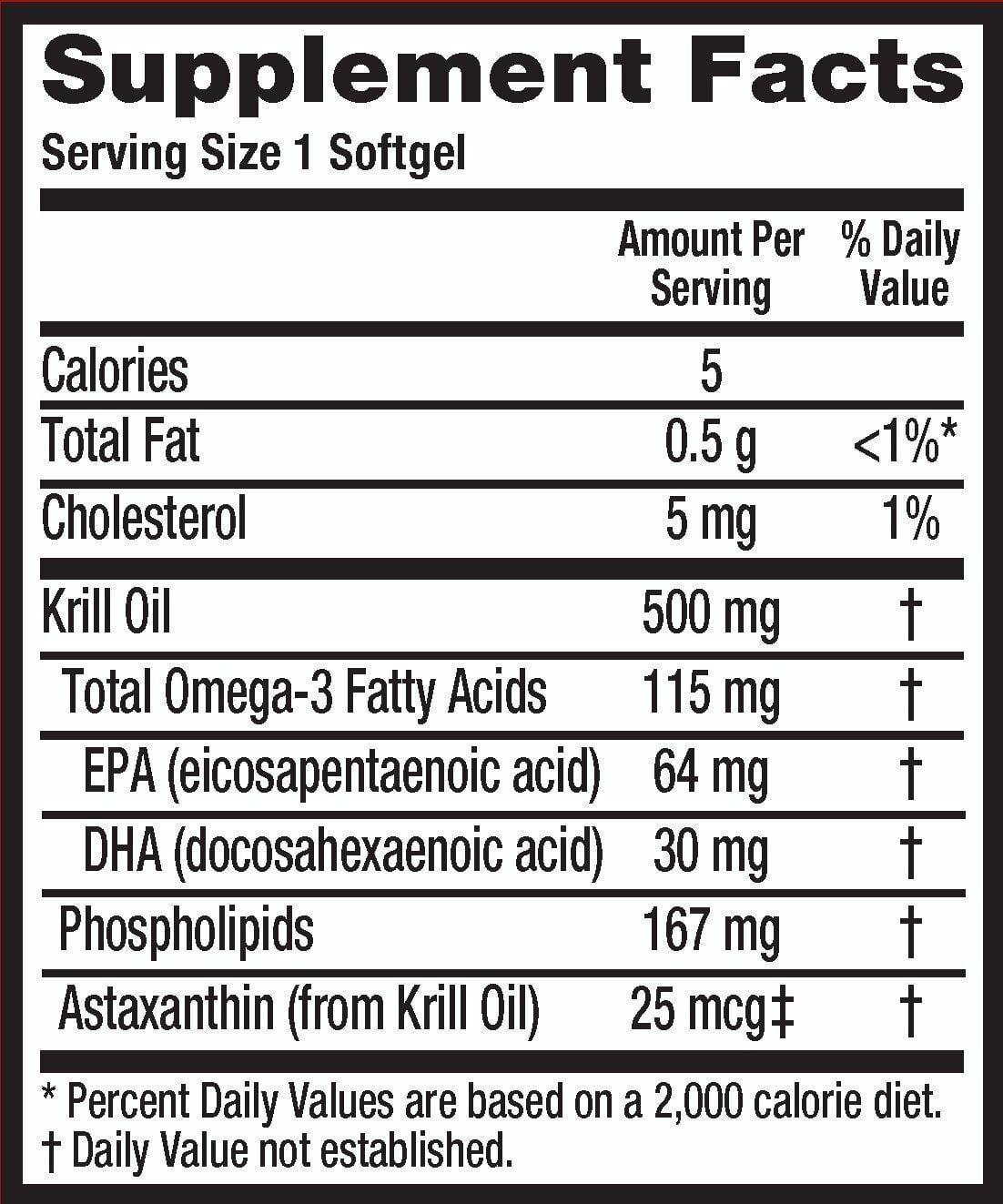 Mega Red Extra Strength Omega 3 Krill Oil Softgels, 500 Mg, 40 Ct, 6 Pack (240 Ct)